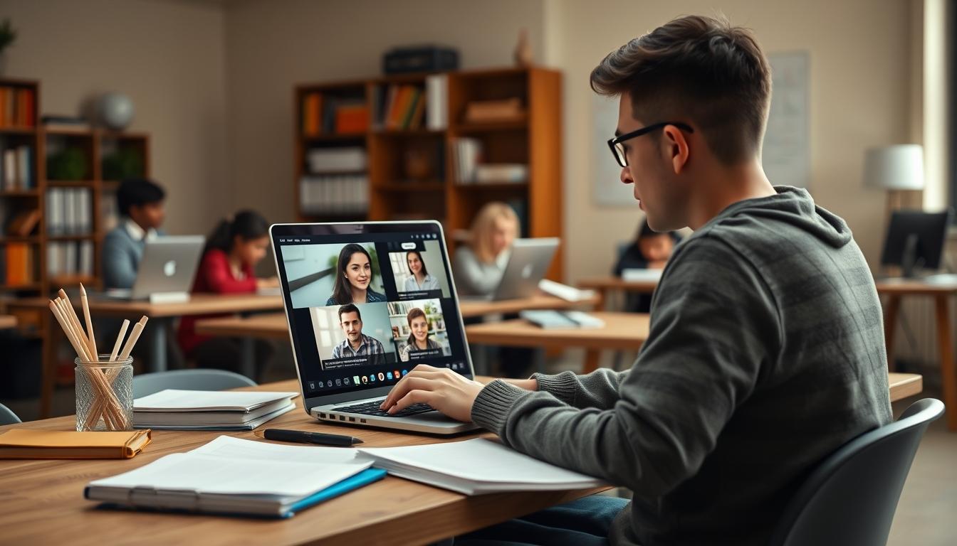 Students working in research laboratory